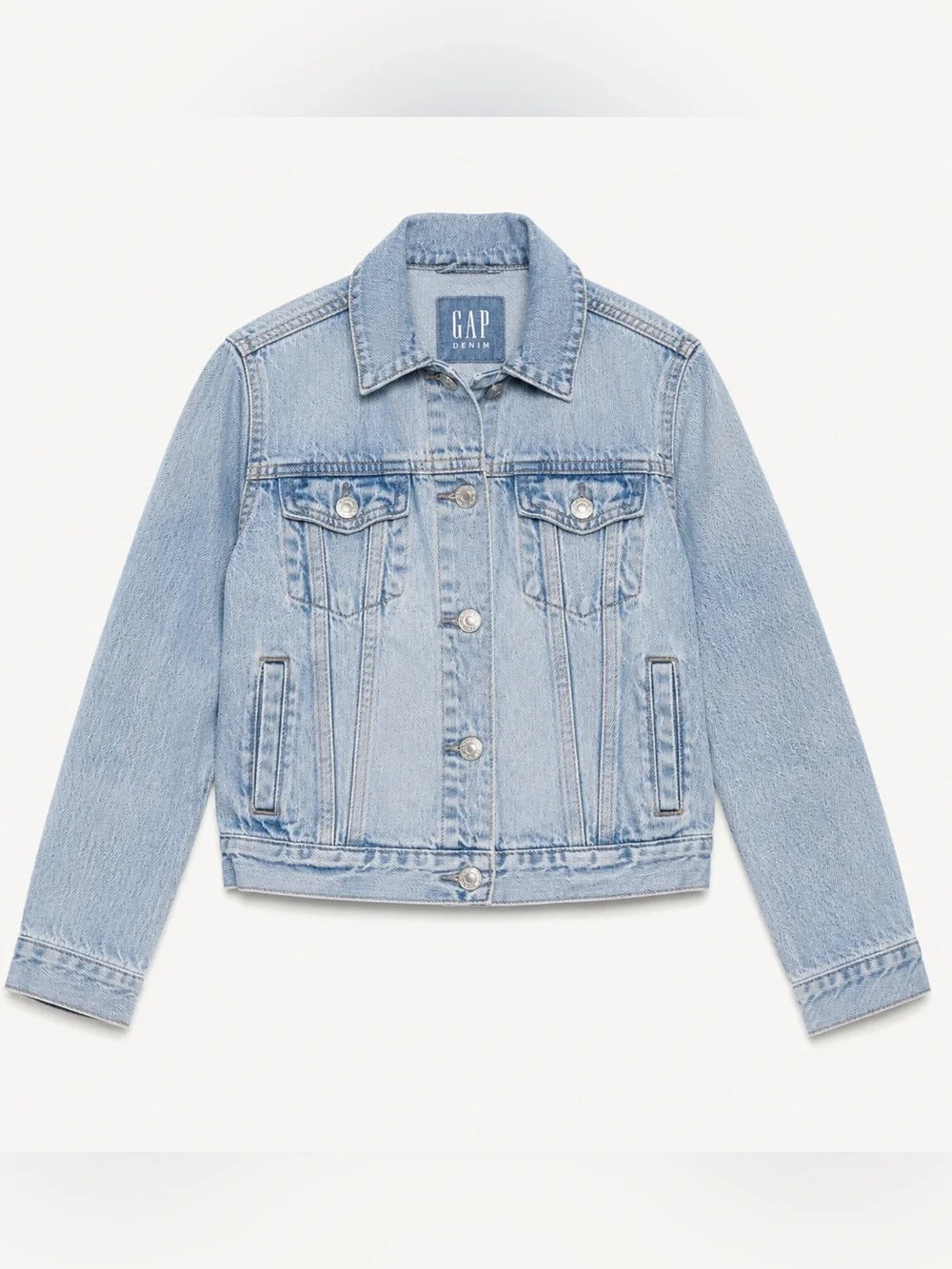 Gap Kids Girls Large Light Wash Denim Jean Jacket Classic Trucker
